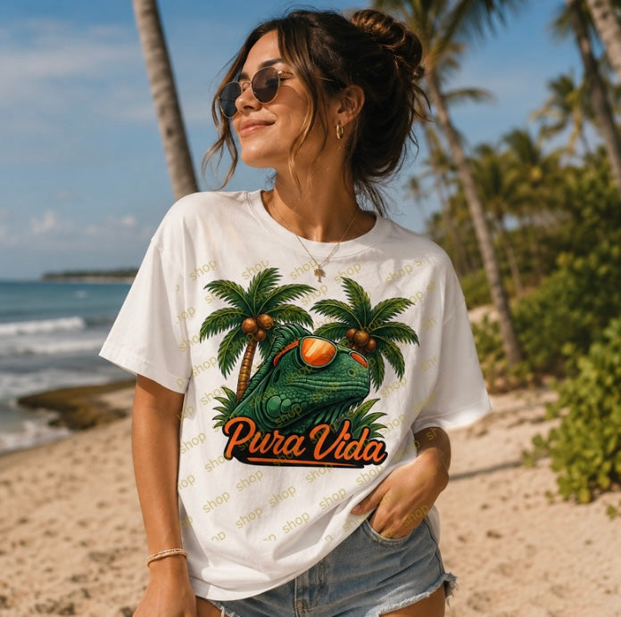 Pura Vida Iguana Beach Tee 🦎🌴