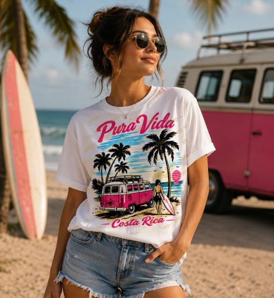 Pura Vida Surf Bus Tee 🌴🏄‍♀️☀️