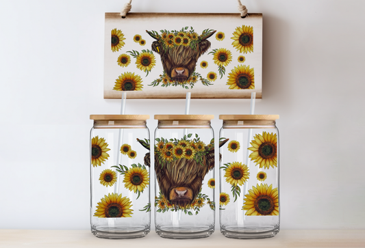 Cow sunflower crown