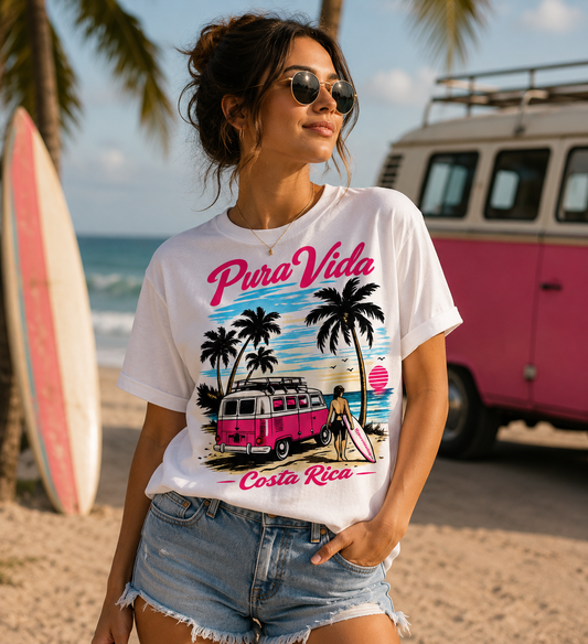 Pura Vida Surf Bus Tee 🌴🏄‍♀️☀️