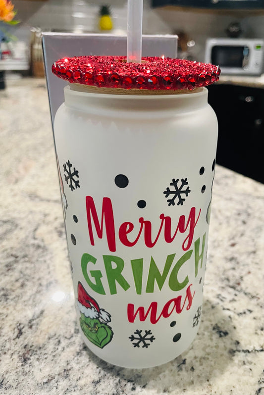 Merry grinch mas | 16oz Glass