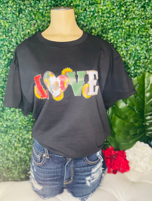 T-shirt Love Corazón mexicano